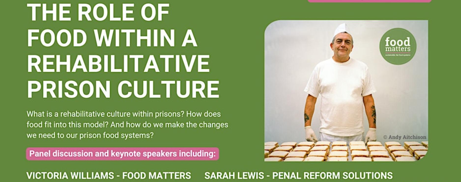 Food Matters to host webinar on role of food in rehabilitative prison culture 