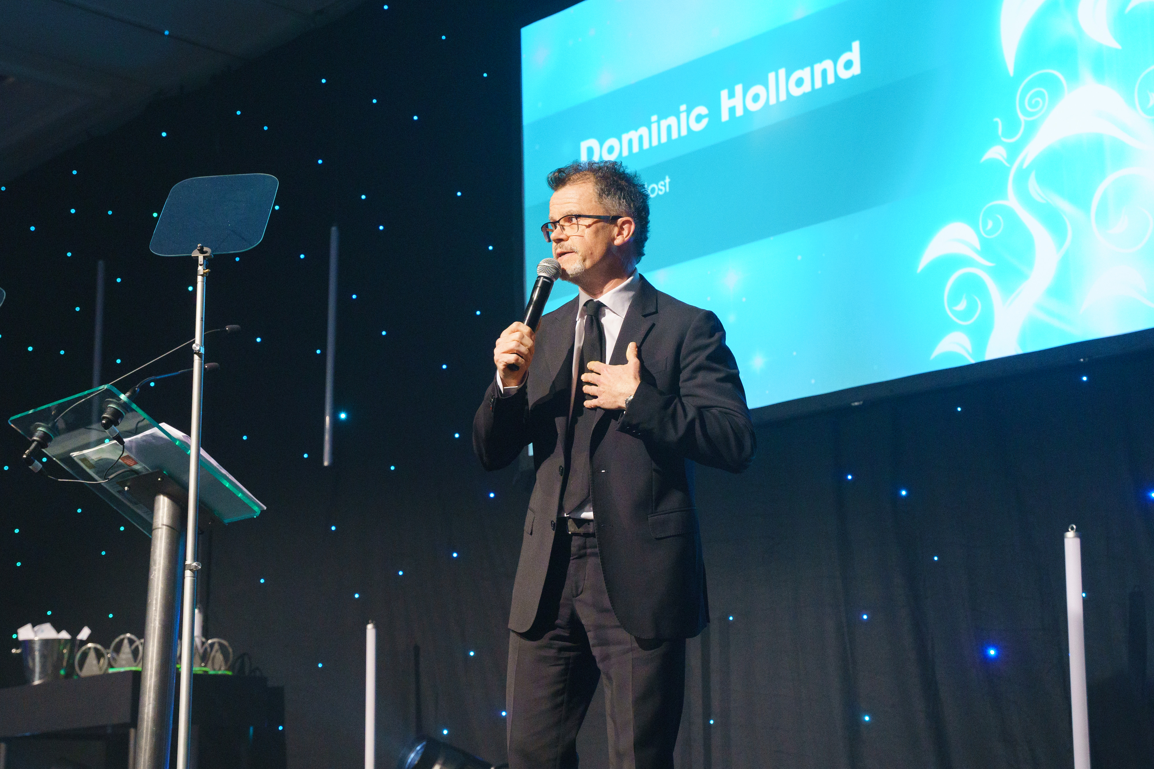 .Dominic Holland, PSC awards night host 