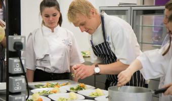 Danny Gill working with the students at his Pop-ups for Schools event
