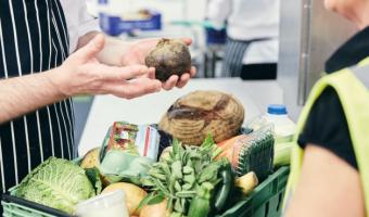 Basket of food produce