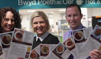 Sue Brierly-Hobson, head of dietetics for the central area, Roza Jozefowicz, dietitian assistant, and Karl Berry, catering manager