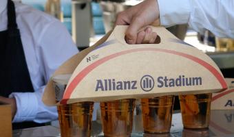 Allianz Stadium serves UK first plastic-free drinks carrier with Notpla 