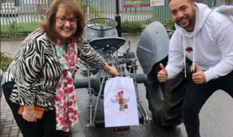 Harrogate Neighbours delivers meals on wheels using tractor 