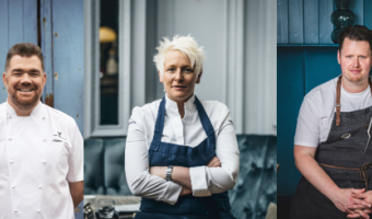 Chefs Nathan Outlaw, Lisa Goodwin-Allen and Thom Bateman