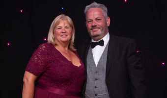 ASSIST FM chair Nicky Joiner and Special Recognition Award winner Gary Borthwick 