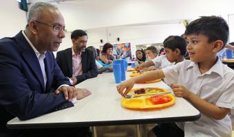 Tower Hamlets Mayor Lutfur Rahman, school meals award