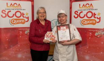 Tasha Watts pictured with LACA regional chair Lynda Mitchell