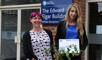 Image of Aramark's Jackie Barker and University of Worcester's Katy Boom