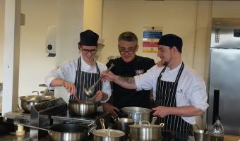 Kendal College students treated to tutoring from The Boho Chef