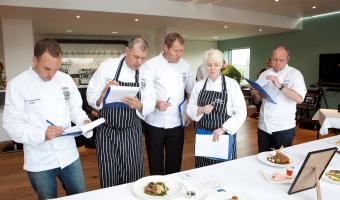 The judges deliberate at last year's final