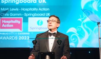 Chris Gamm, speaking at Public Sector Catering Awards 