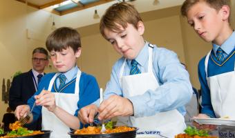 Pupils from Larmenier and Sacred Heart Catholic Primary School West London