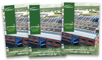 Williams publishes embodied carbon figures for core products