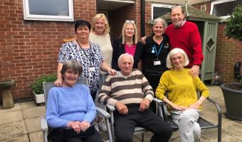 Garden party at care home 