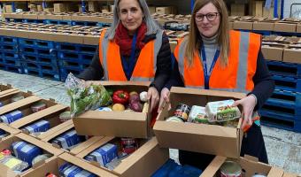 City Catering Southampton team preparing Cooking at Home boxes
