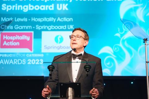 Chris Gamm, speaking at Public Sector Catering Awards 