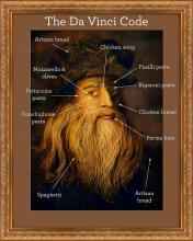 Bella Italia Leonardo da Vinci portrait food pasta