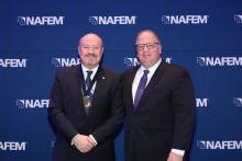 Glenn Roberts (left) with Kevin Fink at the Doctorate of Foodservice Awards