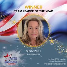Shire Services GM wins accolade at 2025 British Forces in Business Awards 