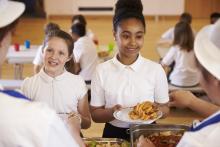 School children, free school meals