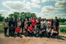 30 volunteers spent the day at Co-Farm community farm in Cambridge