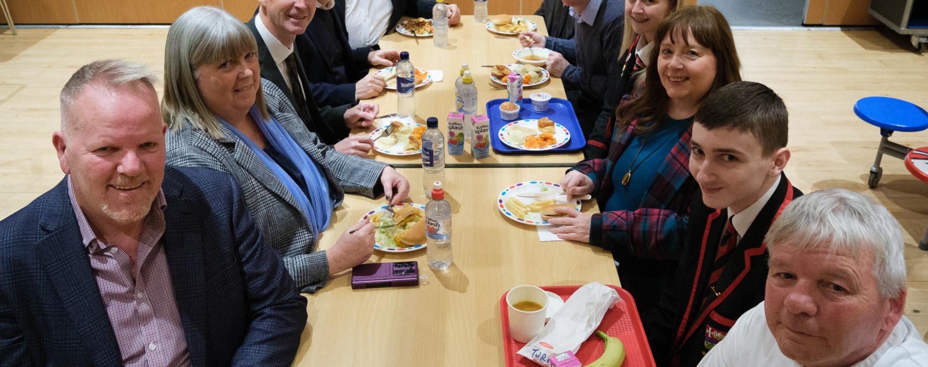 School in East Ayrshire welcomes council members to enjoy sustainable meal