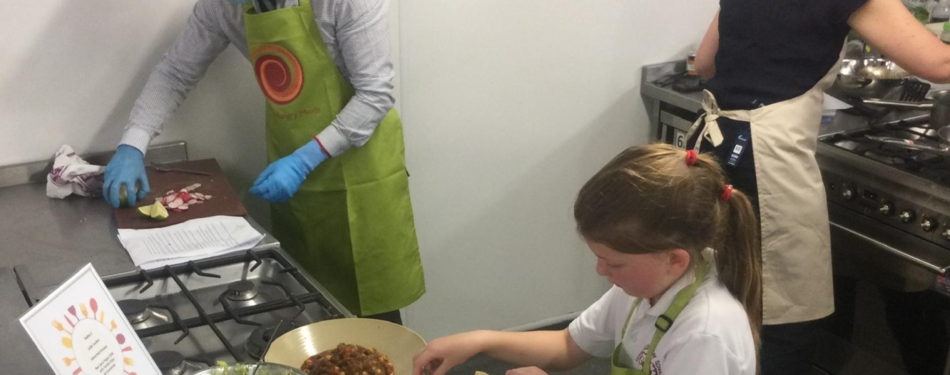 Juliet Coulber, from Hitherfield Primary School, was awarded runner up with her non-spicy vegan chilli served with guacamole and tortilla chips