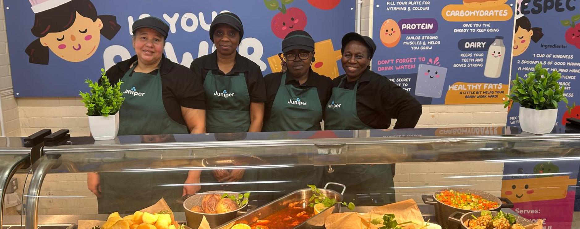Juniper celebrates school catering contract win with new branding