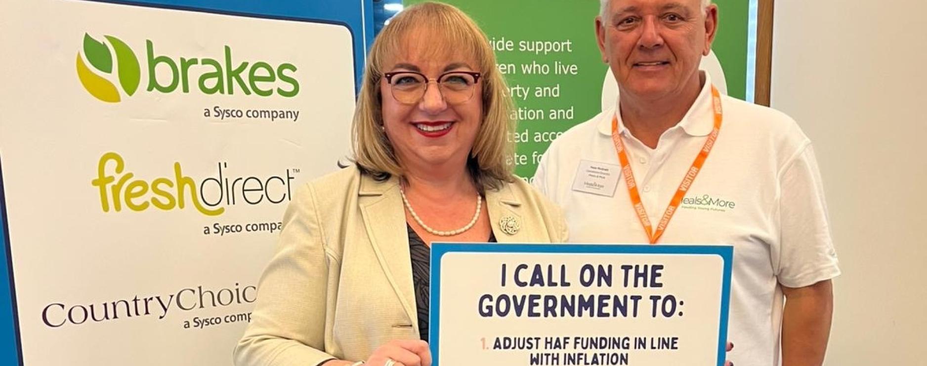 Sysco teams up with Meals & More to highlight poverty crisis to parliament 