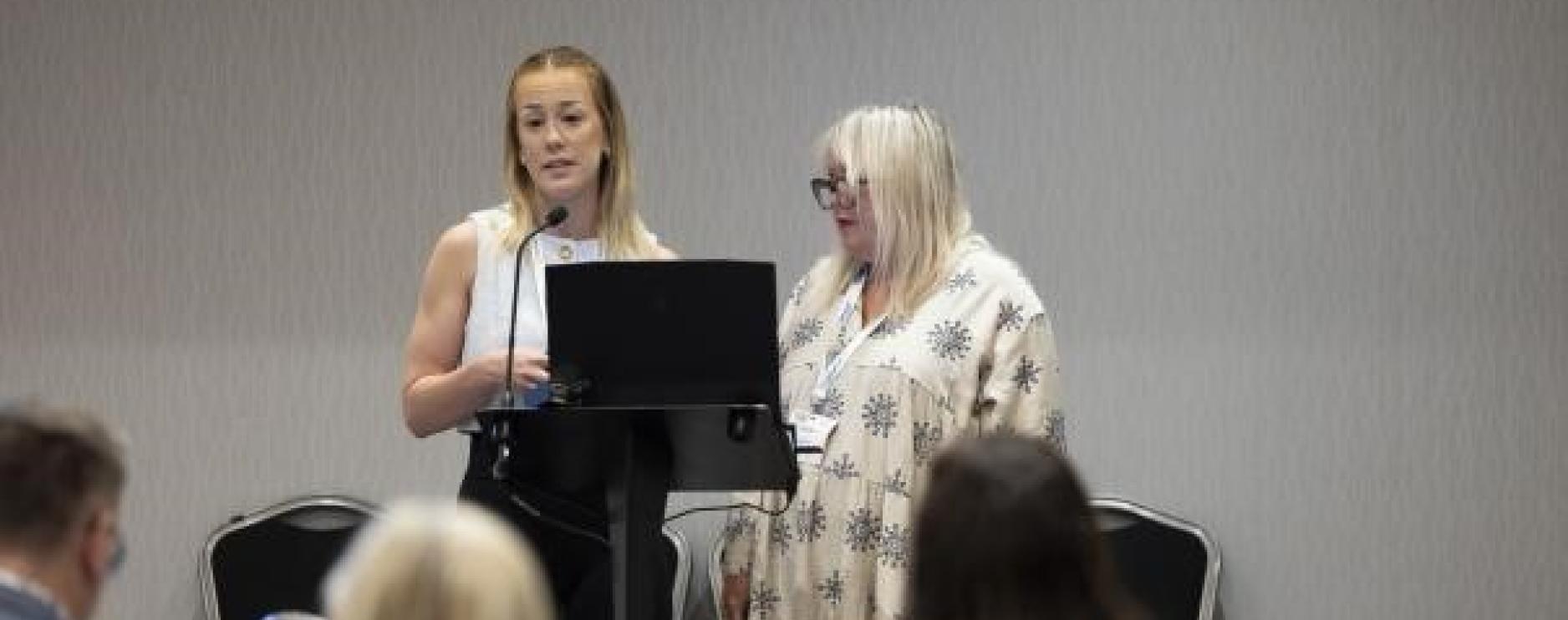 Olivia Oakley and Jan Parnell from the Natasha Allergy Research Foundation