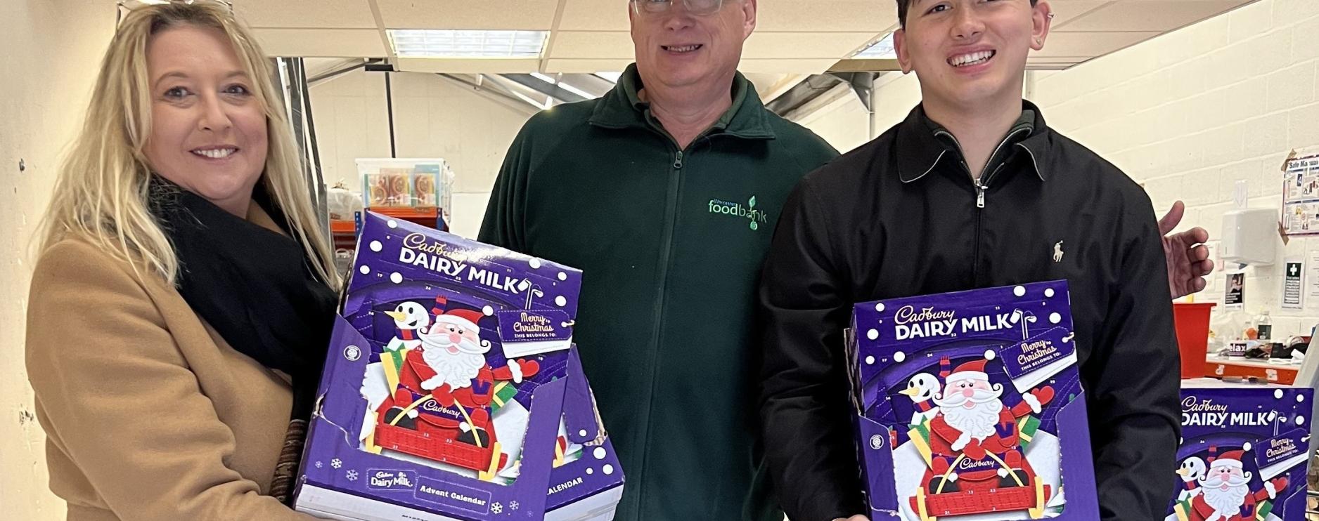 Catering & hospitality recruitment firm donates advent calendars to local foodbank