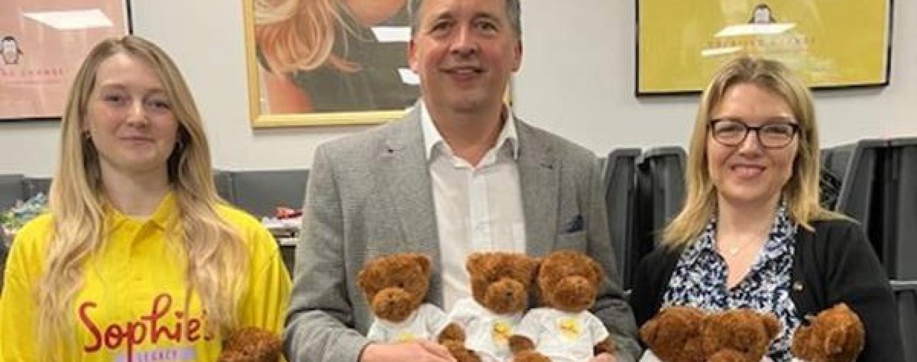 BGL Rieber donates RieBears to help support charity Sophie’s Legacy  