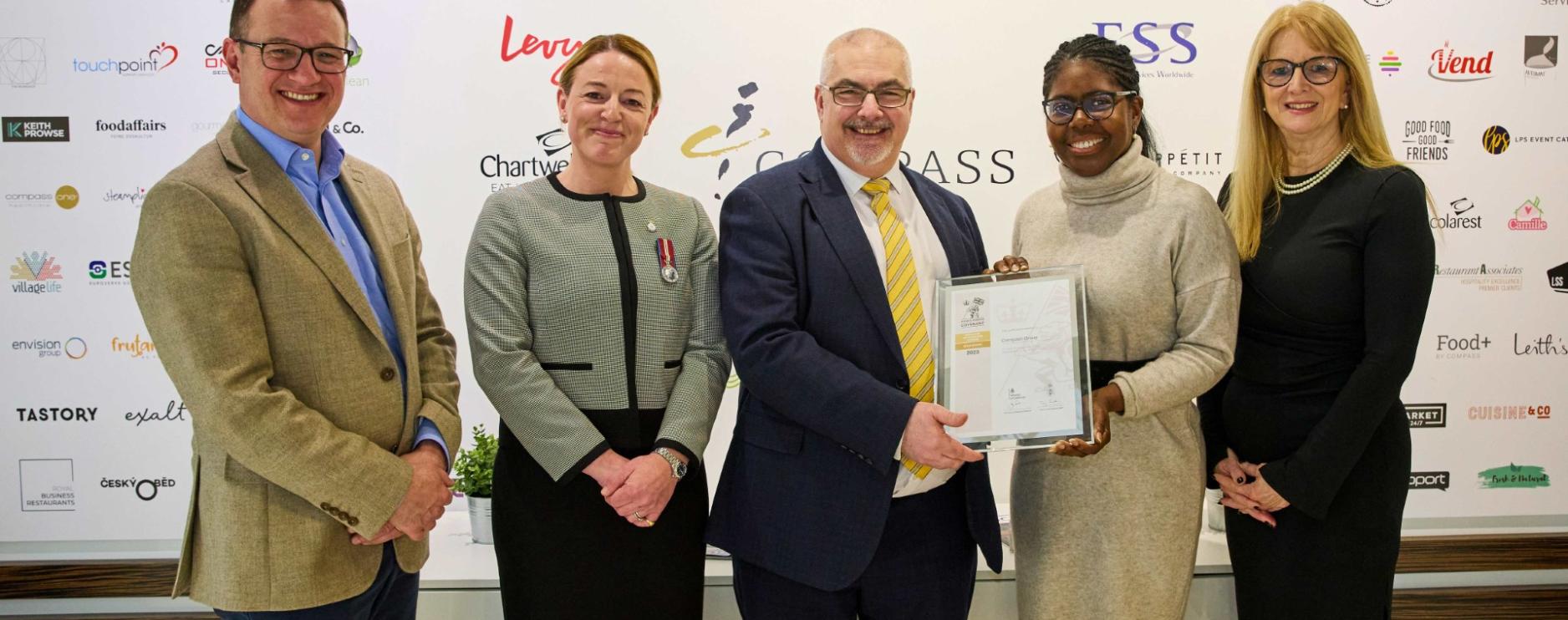 Compass Group receives gold revalidation of Armed Forces Recognition Scheme
