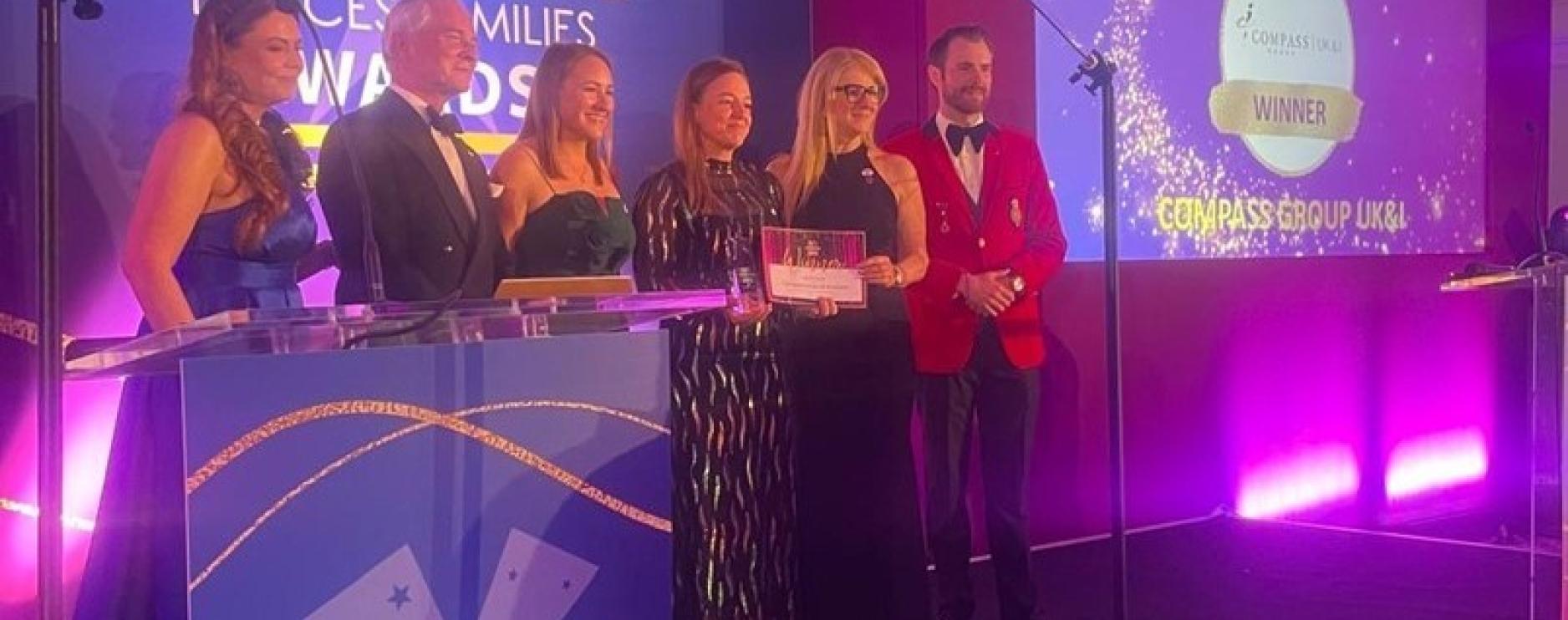 Compass Group wins business accolade at Forces Families Awards 