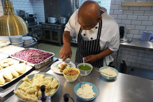 A chef from the Green Room restaurant at the Barbican Centre BaxterStorey receives double award recognition from Soil Association
