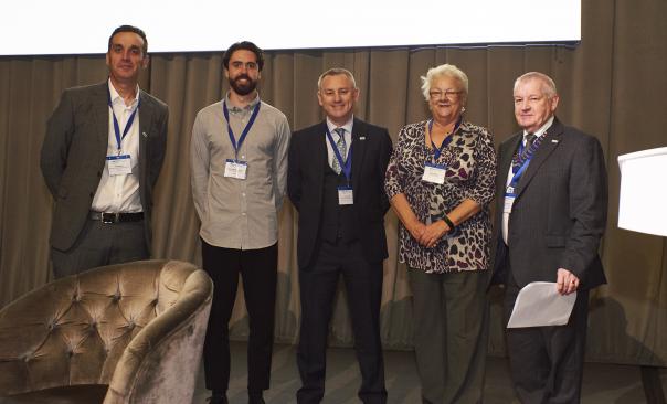 L to R - Paul Neville, Tyron Stephens-Smith, Chris Keith (deputising for Kirstin Hatherley), Cathy Wilcox, Derek Maher