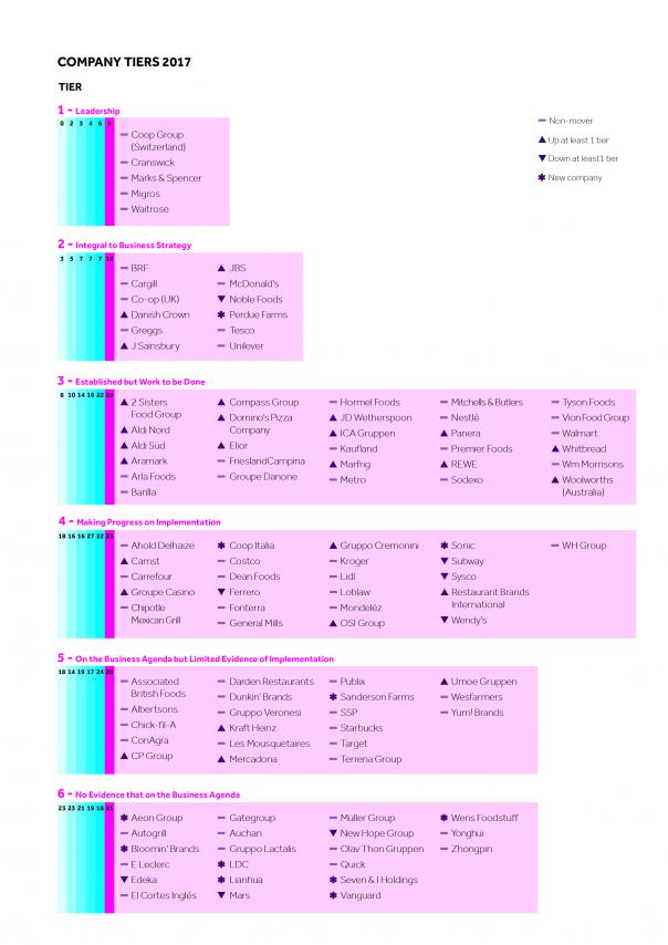 Company tiers 2017