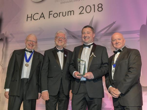 Chris Neale receiving Caterer of the Year