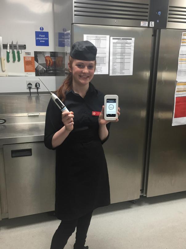 Compass staff get hands on with Checkit's equipment Compass improves food safety management with Checkit partnership