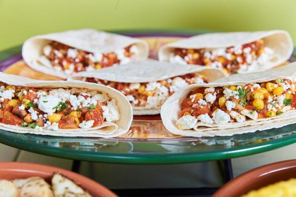 Corn black eye bean and feta wrap Catering provider Chartwells supports children over summer holidays