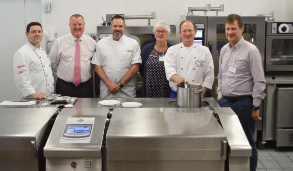 (L-R) Stephan Kossack, MKN; Stuart Brereton, MKN; David Gower, HCL; Carol Harwood, LACA; Michael Goulston, SCOTY winner; Tim Blowers, LACA chair