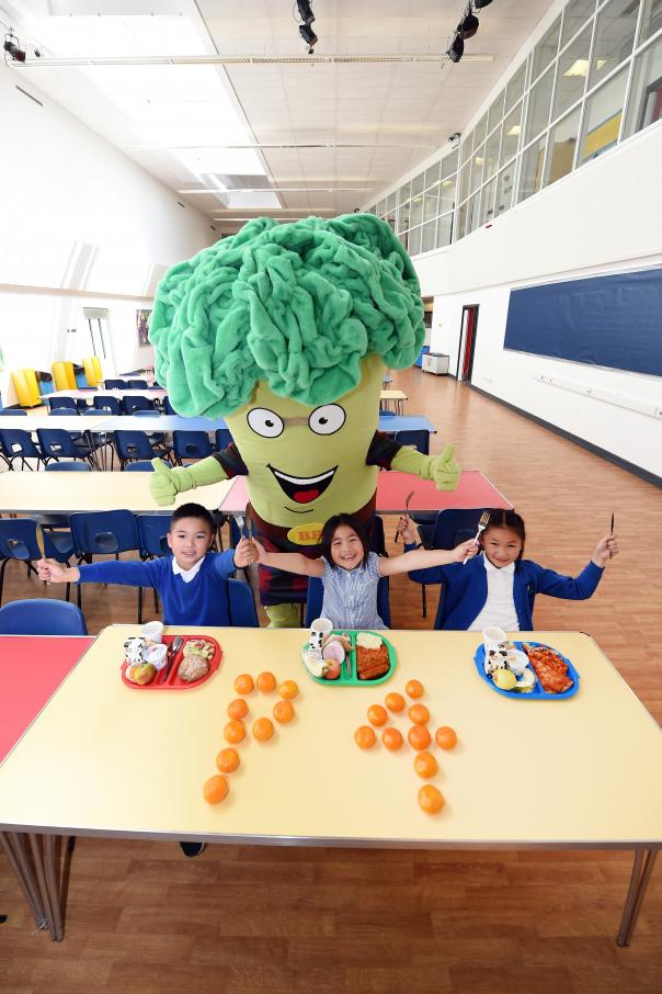Pupils enjoying free Cordia meals