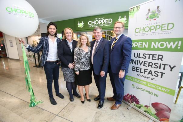 (L-R) Gavin Annon (Mount Charles) with Amanda Castray and Patricia Ann Leach (Ulster University) and Trevor Annon and Barry Byrne (Mount Charles)