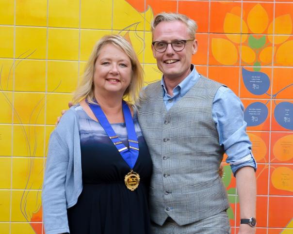 New ACE chair Gaye Bullard (left) with predecessor Paul Hurren
