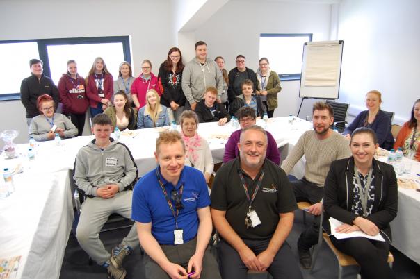 The students from Hartlepool College got a tour of On a Roll's factory