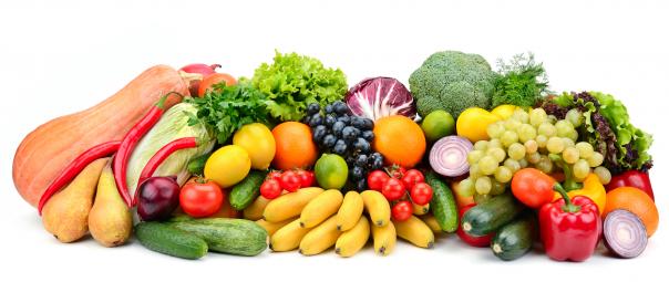 Selection of fruit and vegetable