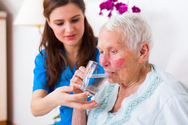 Nellsar encourages people to enter career in care catering sector Carer with resident in care home