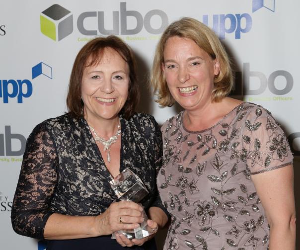 Lifetime achievement winner Julie Barker (left) with TUCO chair, Emma Furnival