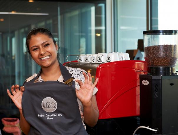Sylvia Begun – Lusso Barista Champion 2017 Lusso Barista Championship serves a winner