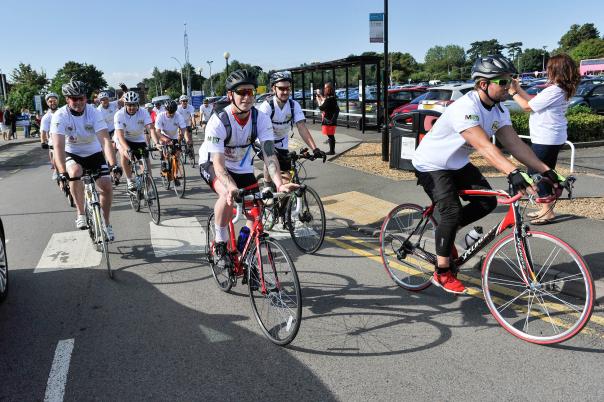 Pidy cyclists supporting local charity
